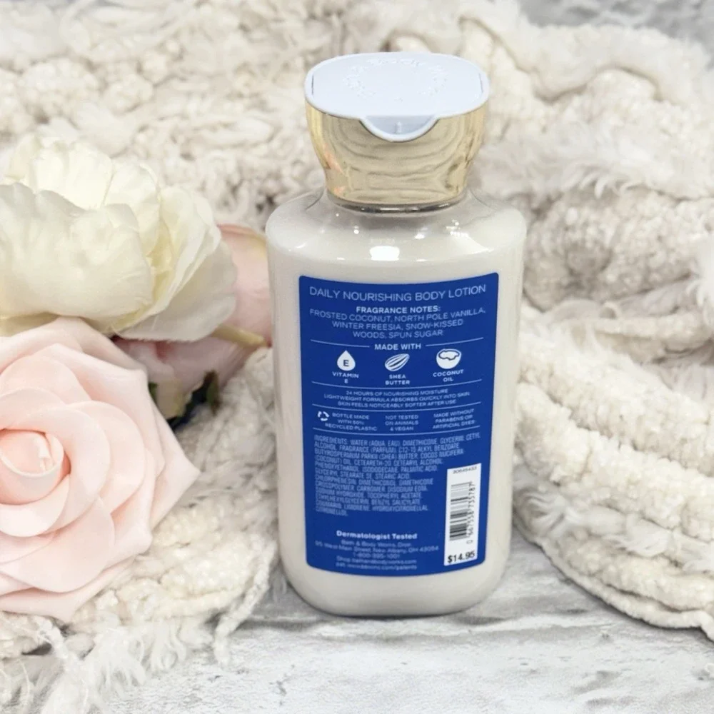 Bath & Body Works Frosted Coconut Snowball Body Lotion 24 Hour Moisture 8 oz NEW